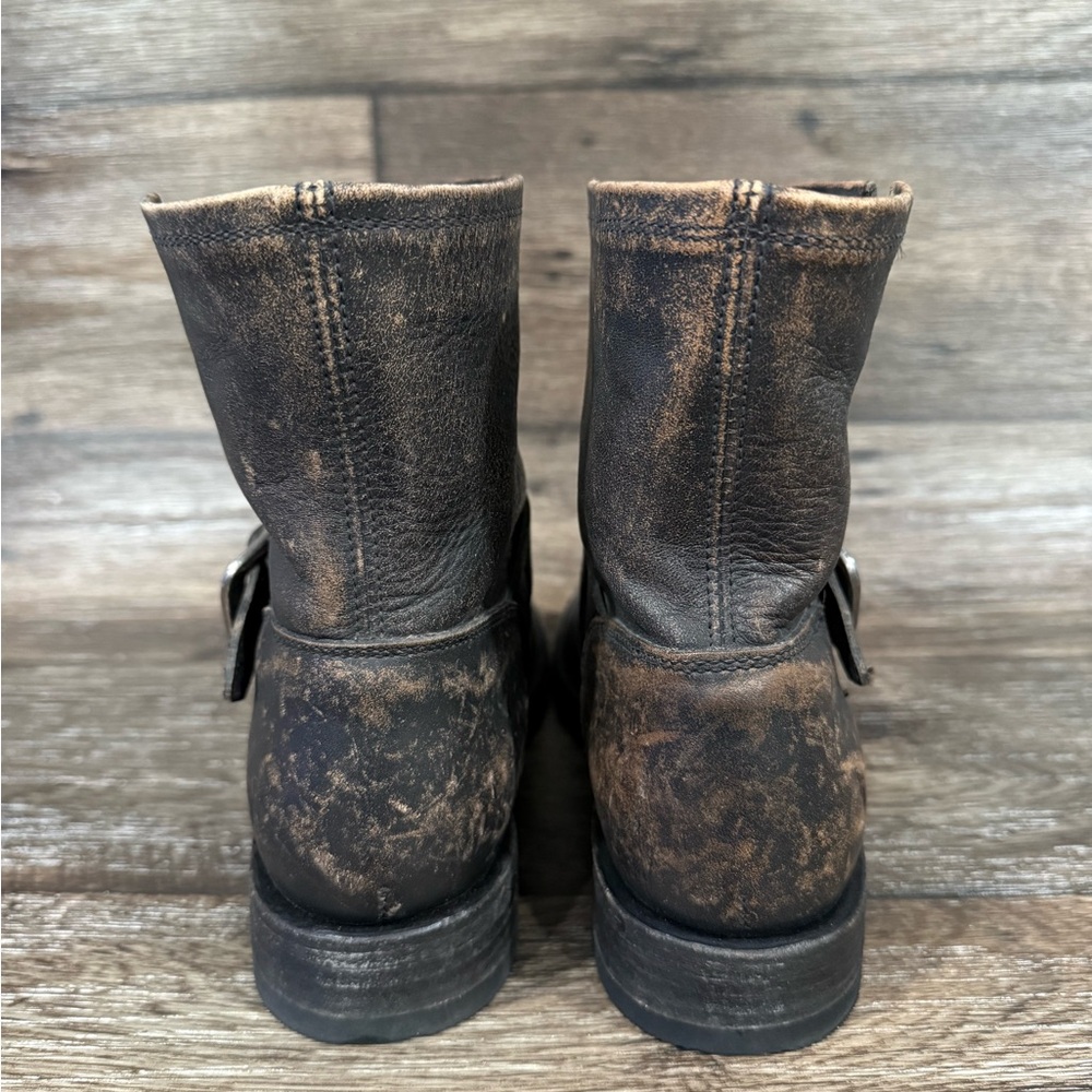 NEW w/o Box FRYE VERONICA FLEX BOOTIE IN DISTRESSED ANTIQUE BLACK SIZE 8 #3 - Picture 5 of 8